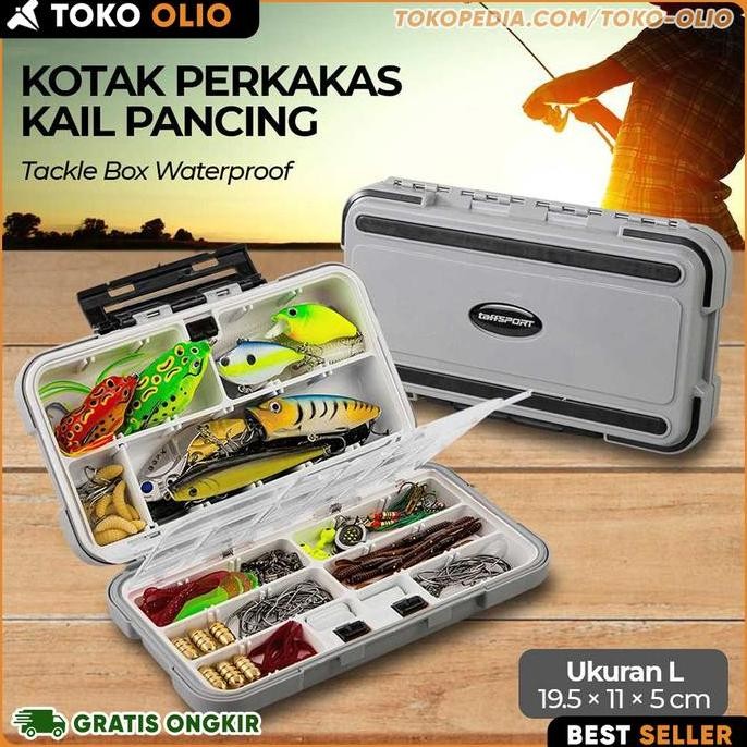 Box Kotak Penyimpanan Kail Umpan Pancing Peralatan Mancing Anti Air