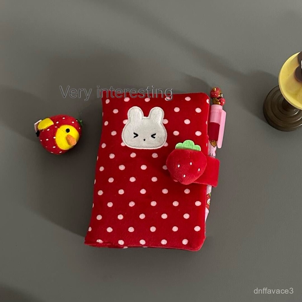 

Little Red Book Same Style Fluffy Strawberry a7Loose-leaf NotebookDiary Cover Card Album Photo Album