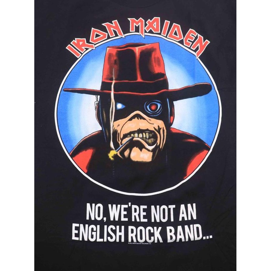 ready  Kaos Baju Musik Metal Original IRON MAIDEN Not An English Rock Band