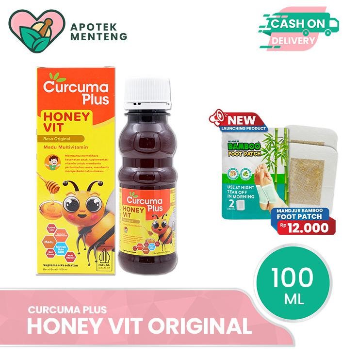 

(Terbaru) Curcuma Plus Honey Vit Original 100 mL - Madu Multivitamin Anak (Terlaris)