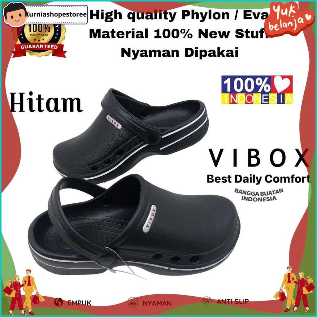 Ms - Sandal Kodok Hitam | Sandal Medis Dokter Perawat | Sandal Umroh Haji | Sandal Pabrik | Sandal K