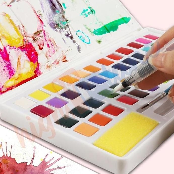 

Hightune cat air warna 12/24/48 warna /alat cat air warna per set