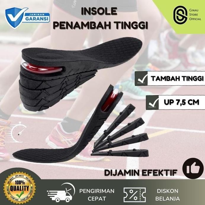 New Insole Sepatu Peninggi Badan Sol Penambah Tinggi 7cm Empuk Pria Wanita