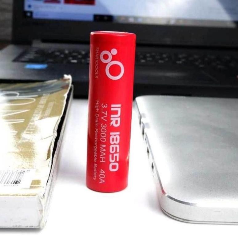 Kekinian Original Smartoools Battery Li-On 3.7V 3000Mah (2Pcs) (St-18650) - Baterai Senter Polisi Va