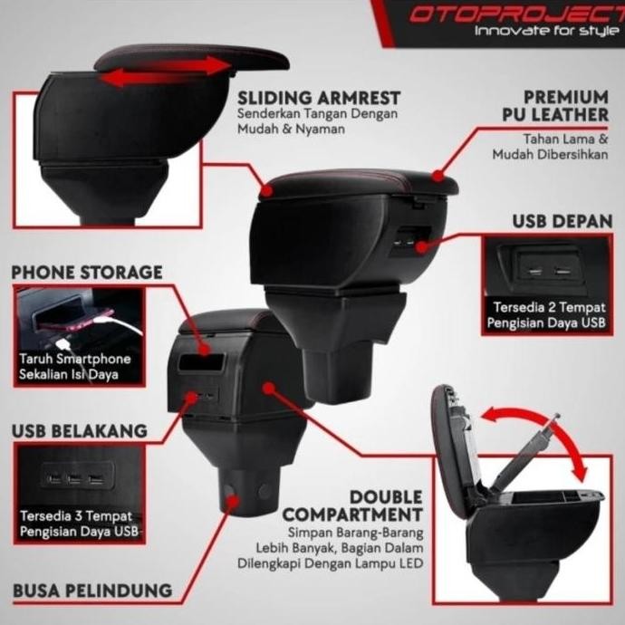 Console Box Armrest V3 All New Brio / BRV / Mobilio Otoproject