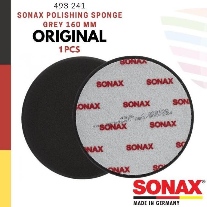 Exa Sonax Polishing Sponge Grey, Busa Poles Foam Pad Finishing 6" Inch