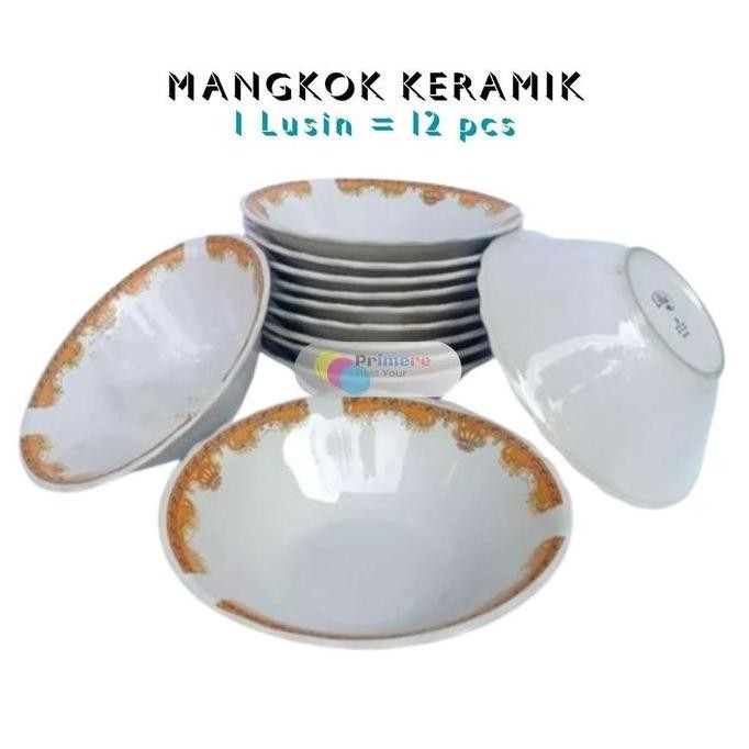 Mangkok Keramik Lusinan 12 Termurah / Mangkok Kramik Aesthetic Besar SW