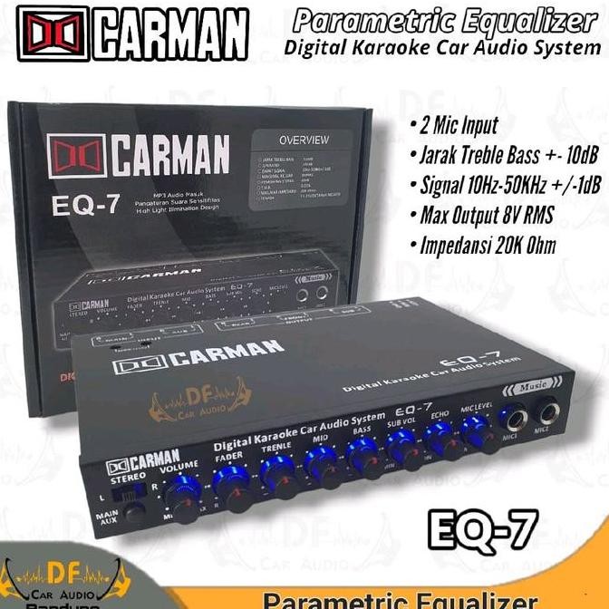 TERBARU - Parametrik EQ MIC Karaoke Carman (NON USB) / Preamp Karaoke / Alat Karaoke Mobil