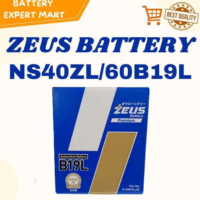 PROMO - Aki Mobil Datsun Go NS40ZL ZEUS BATTERY Aki Kering 42Ah
