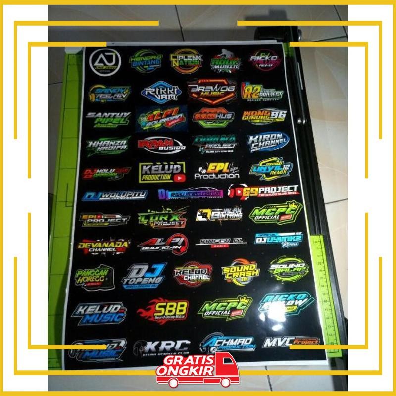 Termurah Stiker Remixer DJ - Pack Isi 45 Sticker - 69 PROJECT AJY ONE ZERO MCPC Viral Kekinian Terba