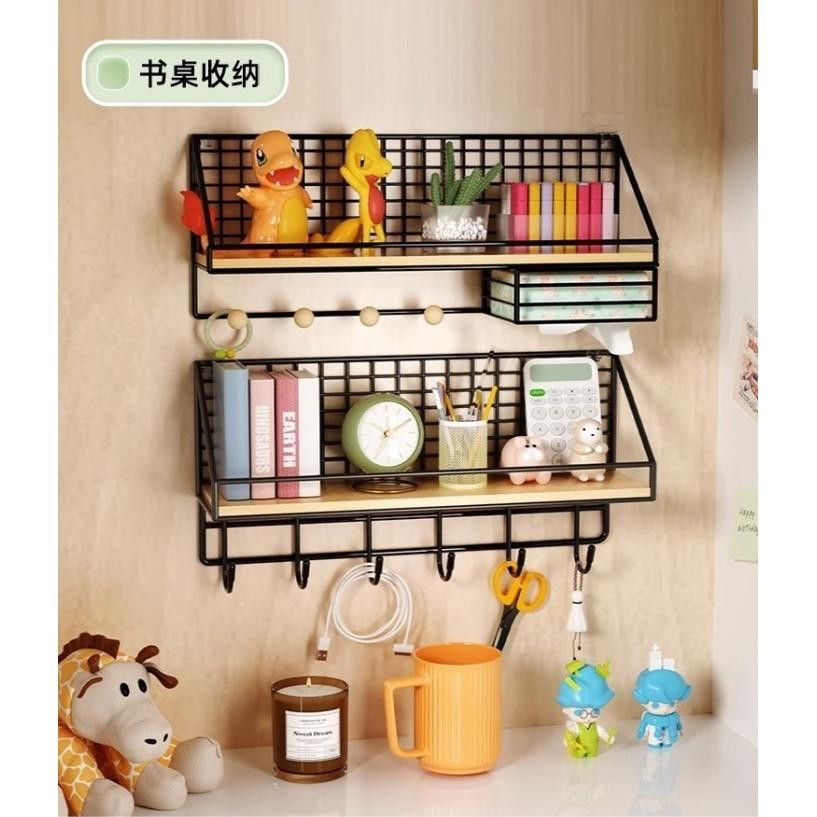 [LOGU] Rak dinding tempel minimalis, Rak besi kayu gantung serba guna