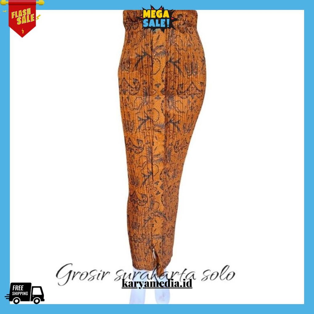 Rok Plisket Batik Motif Wahyu Tumurun / Rok Plisket Batik Wiru Cod