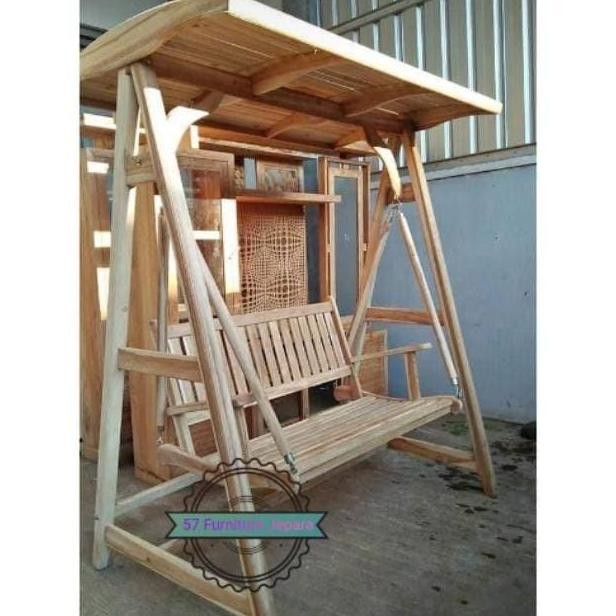 Ayunan Kayu Jati Minimalis Ayunan Taman Kursi Ayunan Gantung Mentahan