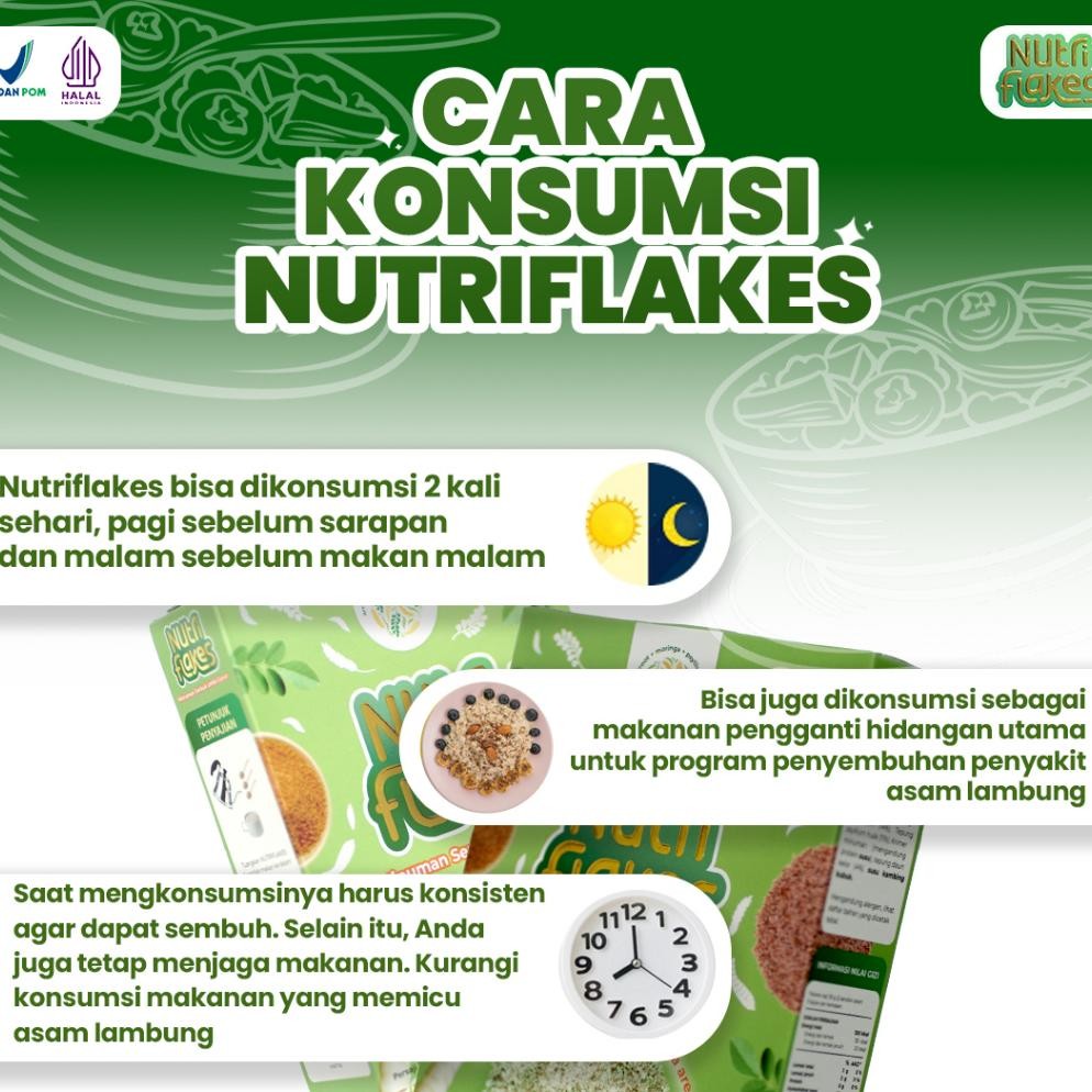 

Nutriflakes 100% Original | Ori Official Store Asli Sereal Asam Lambung Nutriflakes