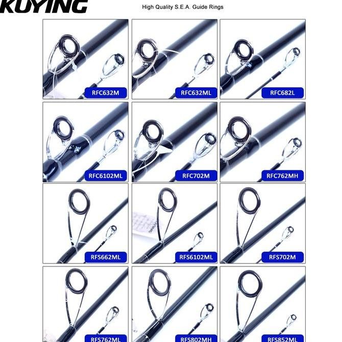 Joran Pancing KUYING RAINFOREST Carbon Spinning Casting Lure Rod Pemintalan Pengecoran Original