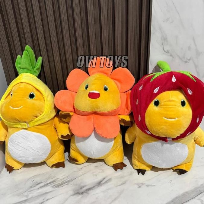 Boneka Dino Nailong Karakter Strawberry Nanas Matahari Bahan Plush Halus Dan Lembut Hadiah Anak Ulang Tahun Bisa Dolls Allshop