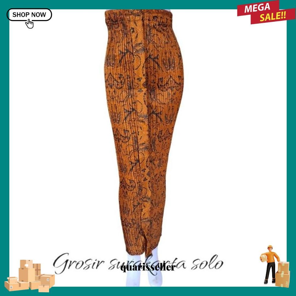 Rok Plisket Batik Motif Wahyu Tumurun / Rok Plisket Batik Wiru Gratis Ongkir