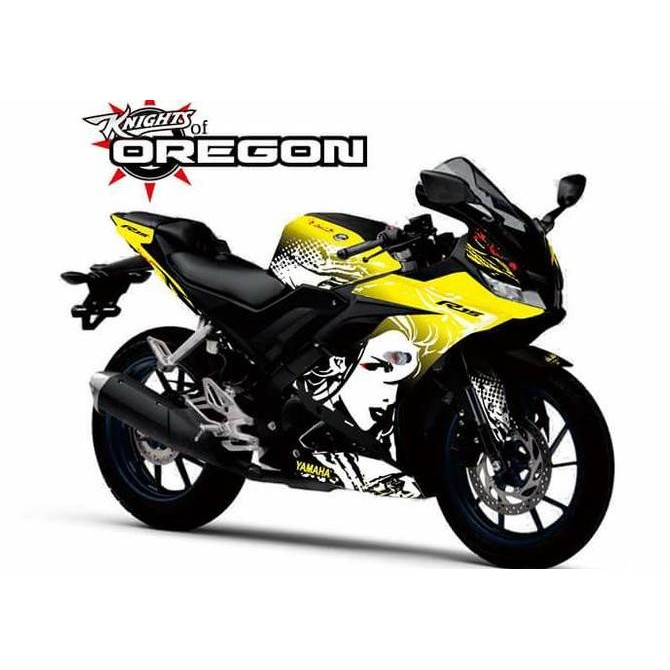 DECAL STRIPING R15 V3 KABUKI KUNING HITAM Original