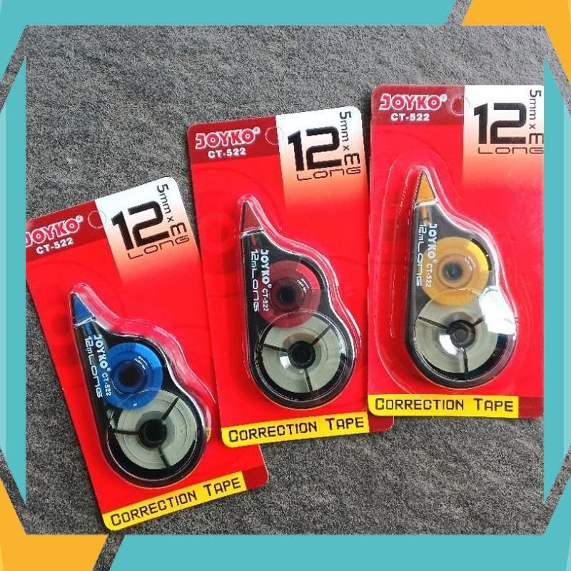 

Diskon TIPE-X Kertas Correction Tape Joyko CT-522 12 Meter ( 12 Pcs ) [ Original ] ZGY-79