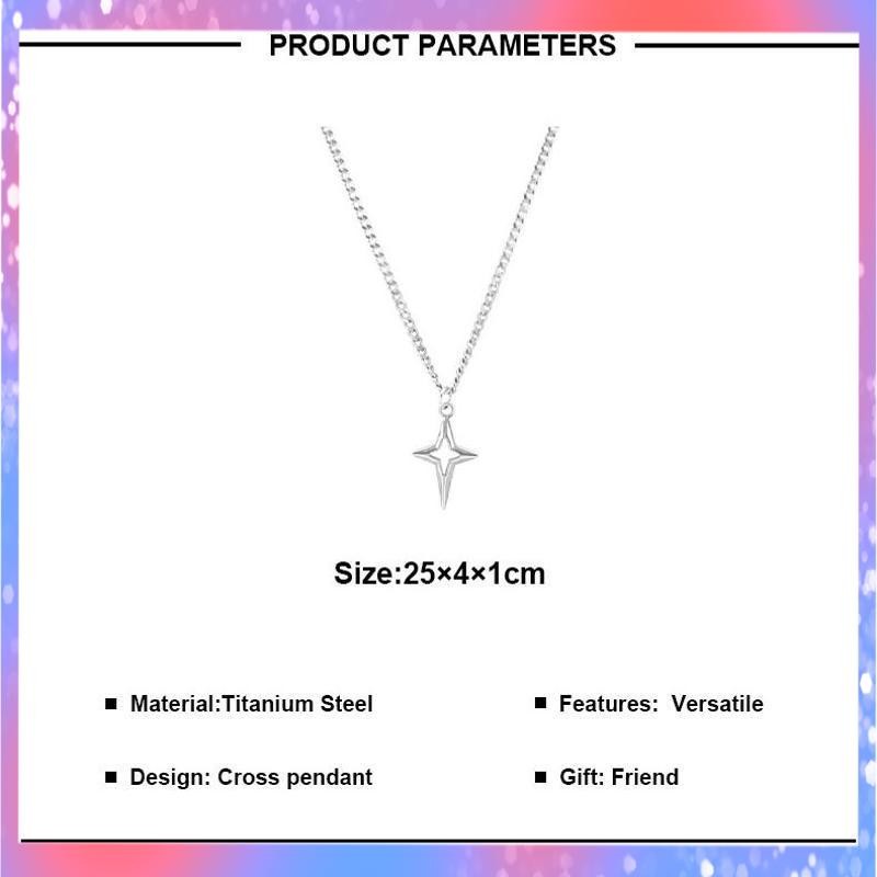 Termurah Kalung Titanium Kalung Silang Kerangka Anti Karat Anti Pudar Kalung Silang Pakaian Sehari-H