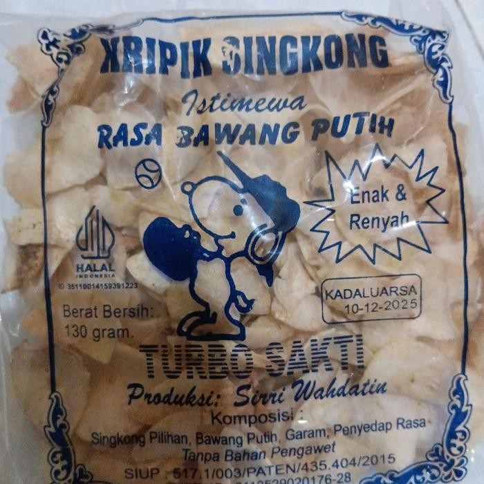 

LS Keripik Singkong Turbo Sakti 130gr Rasa Bawang Putih Gurih Cemilan Renyah Siap Makan