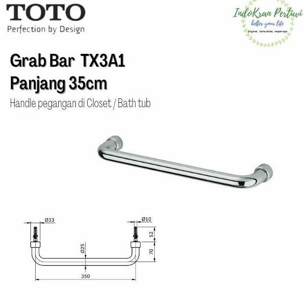 Grab bar TOTO TXA (cm) / Pegangan closet / Handle Closet TOTO