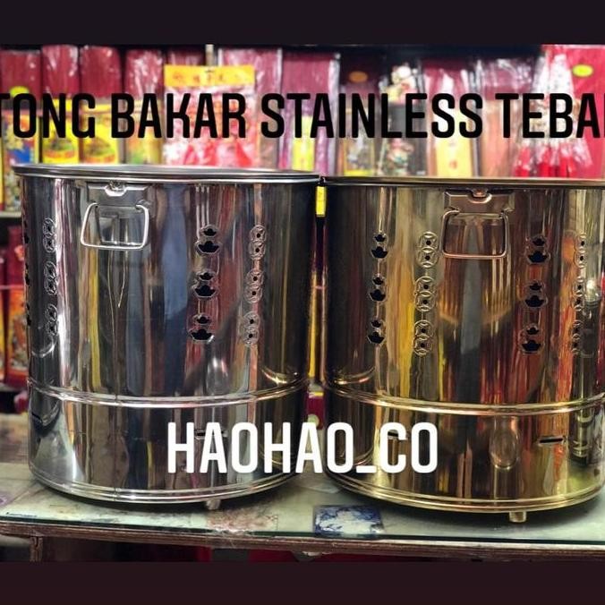 PROMO DISKON - Tong Bakar Untuk Sembahyang Tebal| Stainless Steel | Jumbo super besar