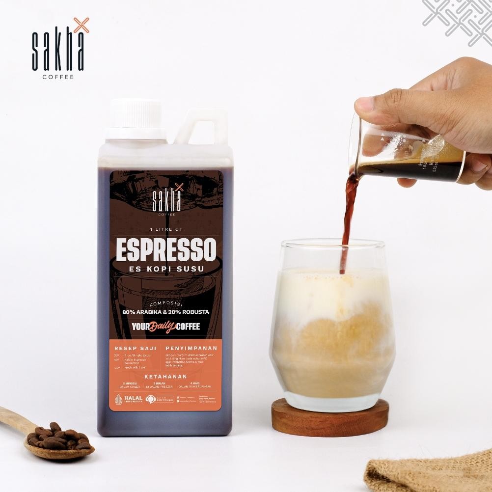 

Espresso Cair Minuman Kopi Susu Kekinian 1 Liter Konsentrat Coffee