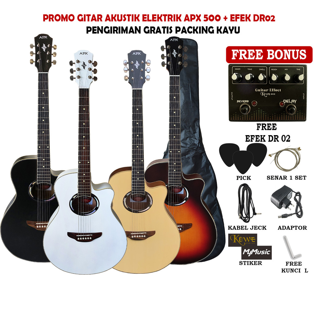 Gitar akustik elektrik model apx custom Paket Promo Efek DR 02