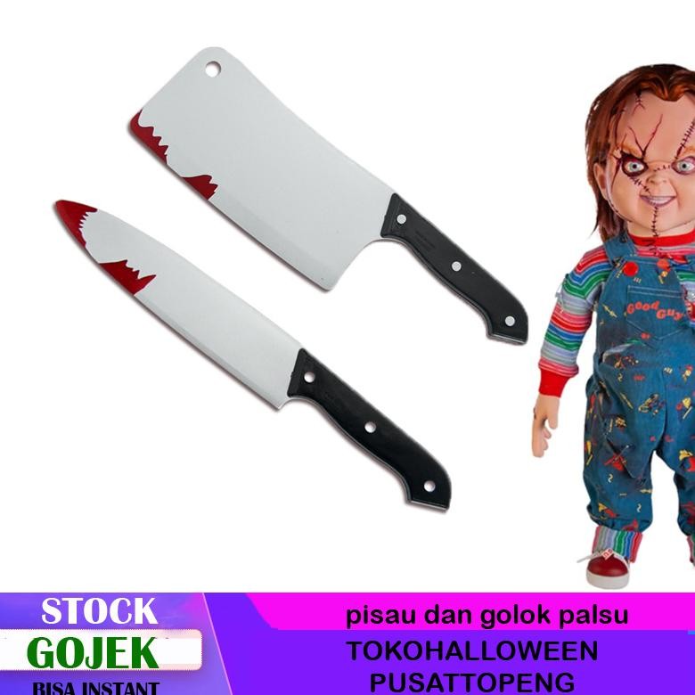 pisau mainan golok mainan untuk prank dan untuk chucky golok jason butcher
