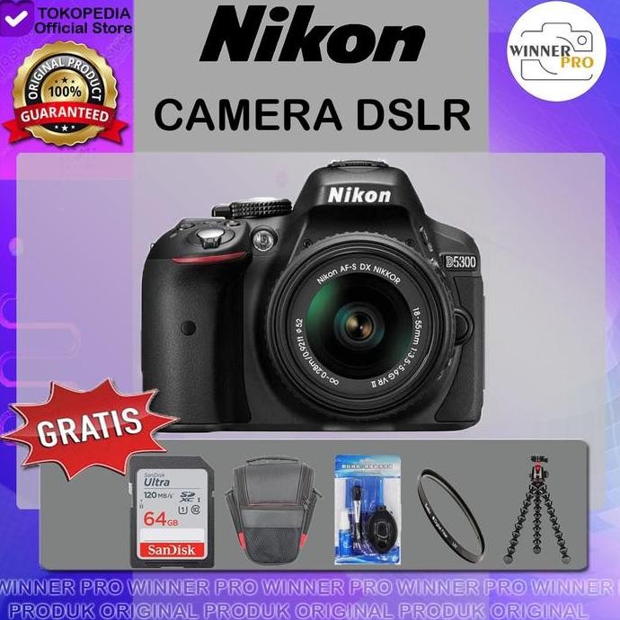 Kamera Nikon D5300 Kit Af-P 18-55 Vr / Nikon D5300 / D5300