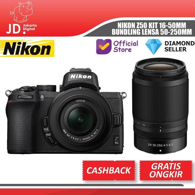 Nikon Z50 Z 50 Kit 16-50Mm + 50-250Mm Kamera Mirrorless
