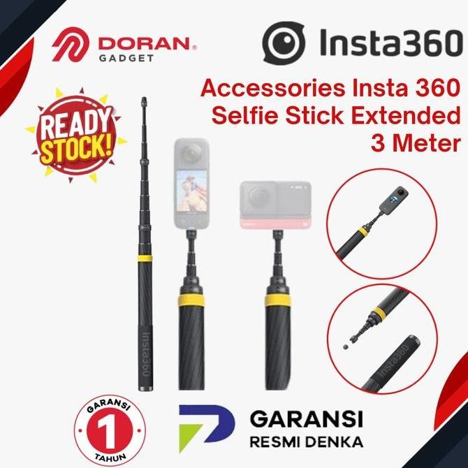 Insta360 Selfie Stick Extended 3 Meter Invisible Stick 3M Insta 360