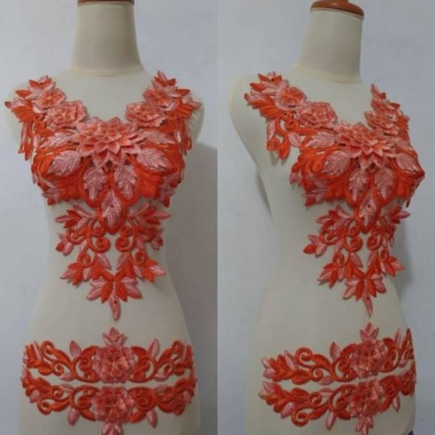 

>*>*>*>*] Renda Bordir Motif Borju Set Oranye