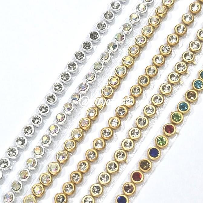 

_^_^_^] (1 Baris) Aplikasi Diamond Strip (Panjang +/- 45 cm)