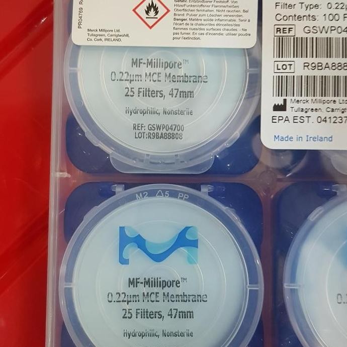 Kualitas terbaik] MF - MILLIPORE KERTAS SARING MEMBRAN FILTER 0.22 UM MIKRON 0,22 / 47MM