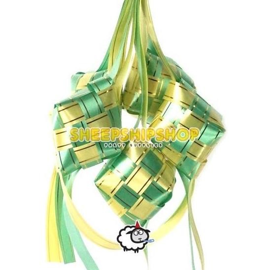 

~~~~~] KETUPAT LEBARAN PITA JEPANG SEDANG 7x9x3,5 CM Idul Fitri Ramadhan