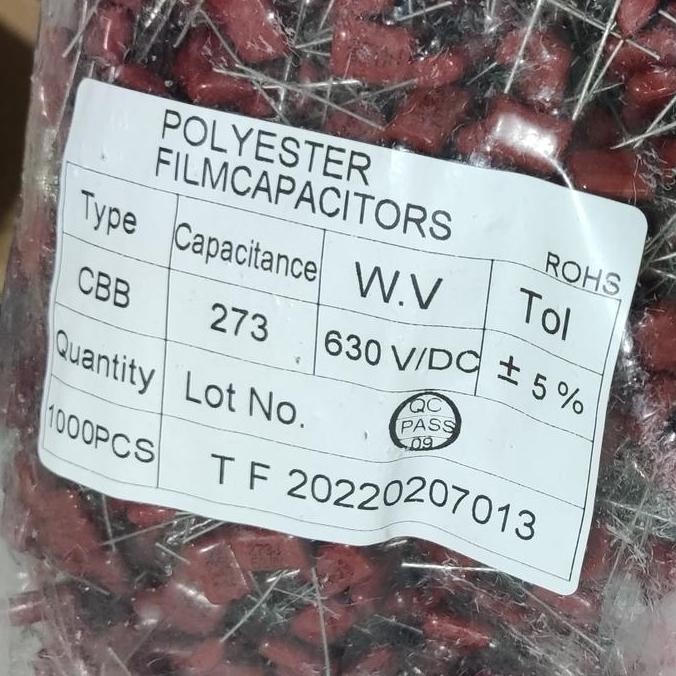 ] Milar 273J 630V 27nF 273J630V 27n 630v Kapasitor Capacitor PER PCS