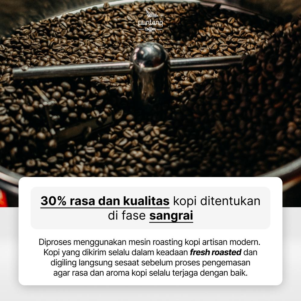 

Ready!! BEST SELLER!! Kopi puntang arabika wine asli dari gunung puntang 200gr