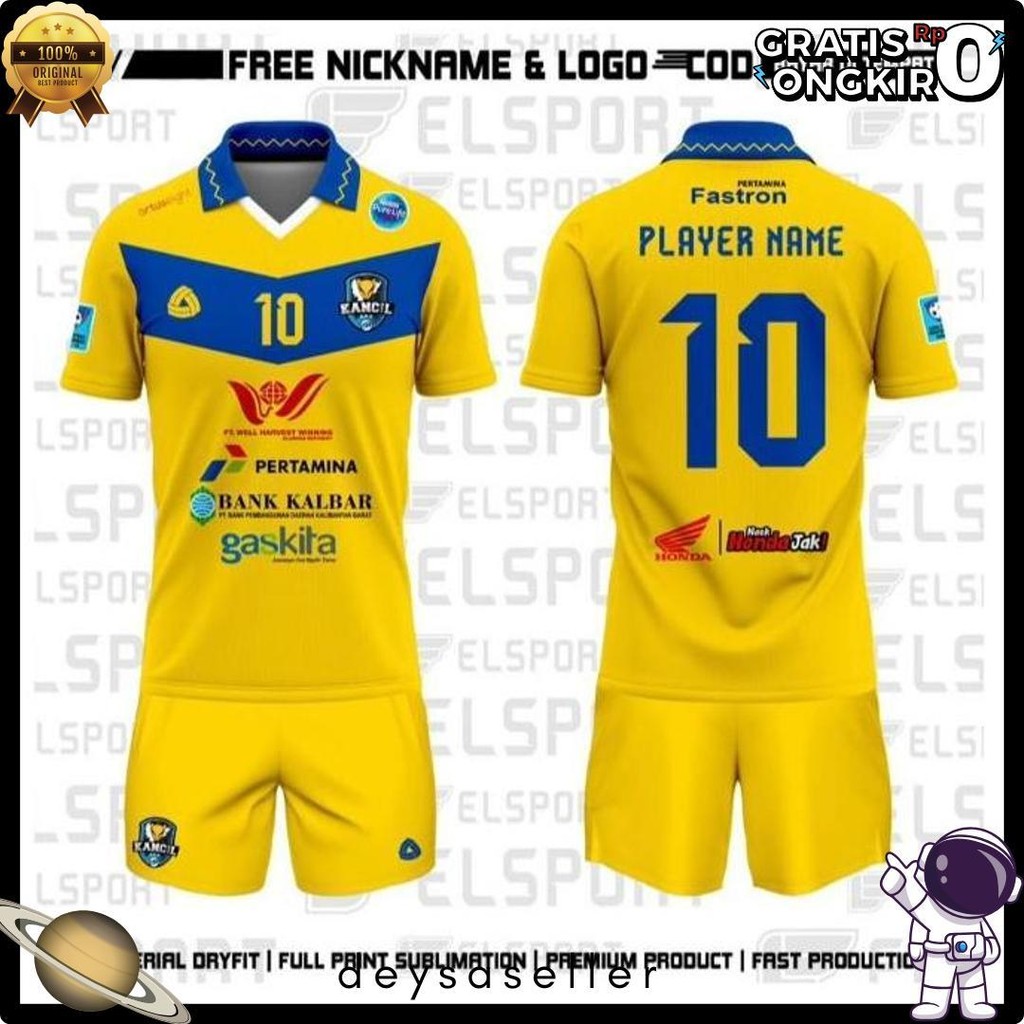 50% Off Baju Futsal Kancil Bbk Terbaru 2024 Gratis Pasang Nama Dan Logo Full Printing