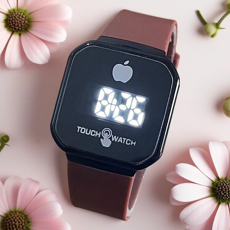 [Kecil Jam Tangan Digital Led Layar Sentuh Diameter 35Mm Strap Rubber Mewah Elegan Buat Pria Dan Wan