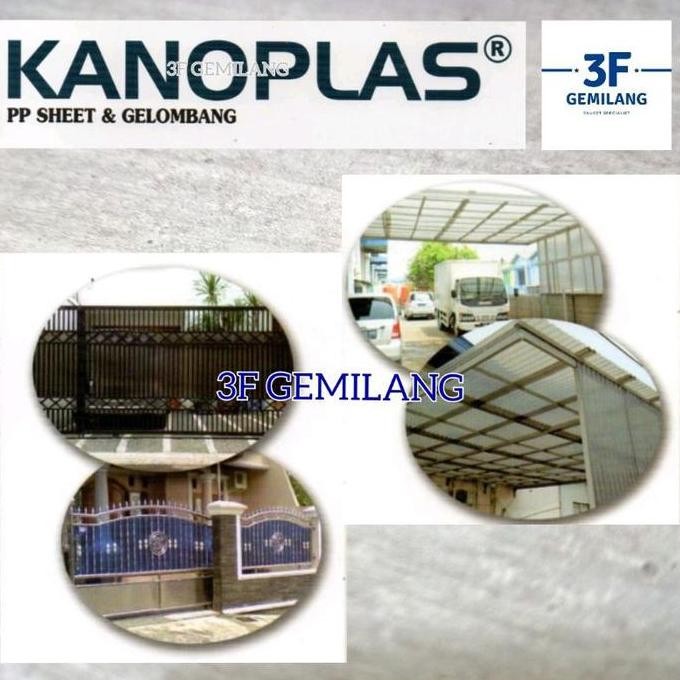 Fiber Plastik Penutup Pagar KANOPLAS POLOS 1.2mm Meteran