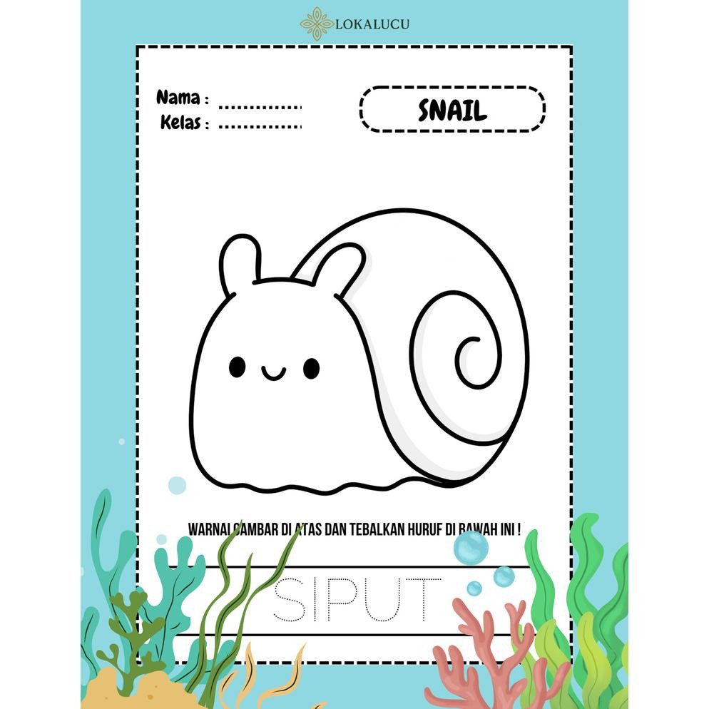 

50 Lembar Mewarnai Anak Lengkap Tema Mix A5 HVS Tebal 50 Lembar Hewan, Buah, Sayur, Profesi Ready stock