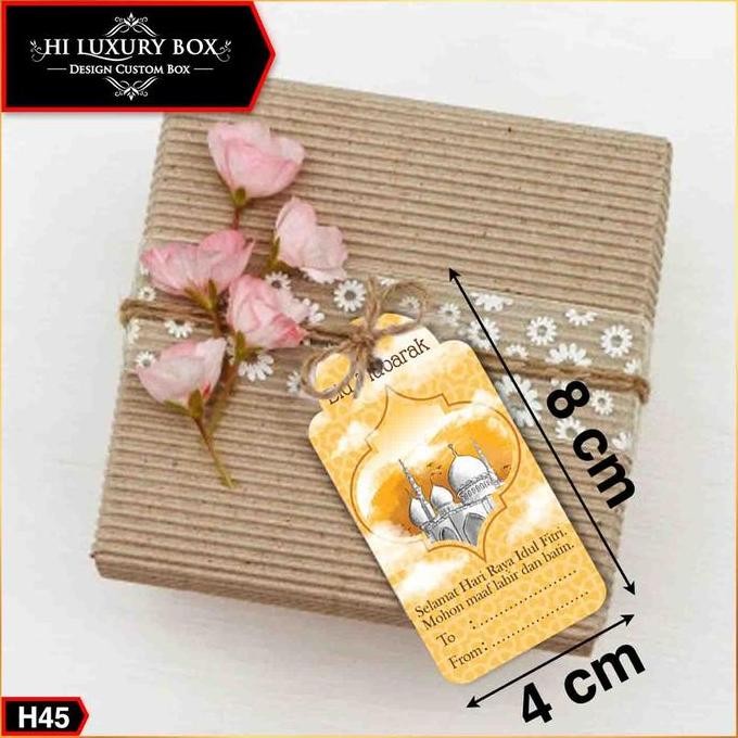 

Hangtag Idul Fitri | Hangtag Hari Raya | Duplex+kraft | Murah | 4x8 H