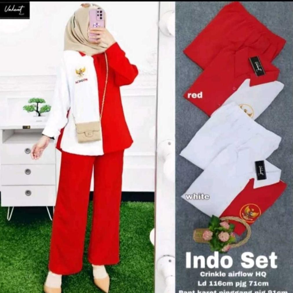 iQ45 wd-54 SETELAN WANITA 17 AGUSTUS TERBARU // BAJU 17 AGUSTUS DEWASA // BAJU 17 AGUSTUS COUPLE // 