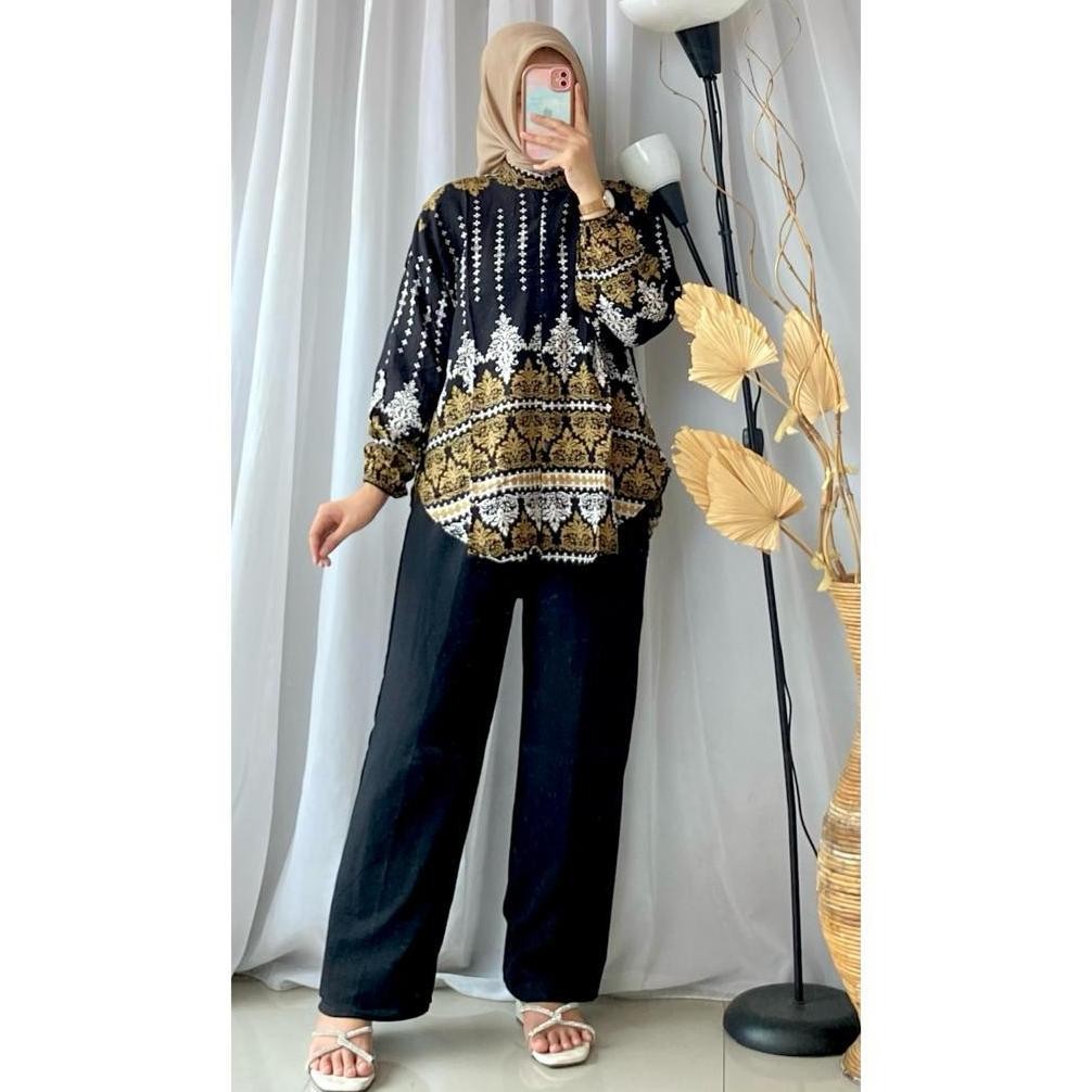 Hj-64 Ni06 One Set Rayon Viral Kekinian Best Seller-Setelan Wanita Kekinian-Setelan Wanita-Setelan R
