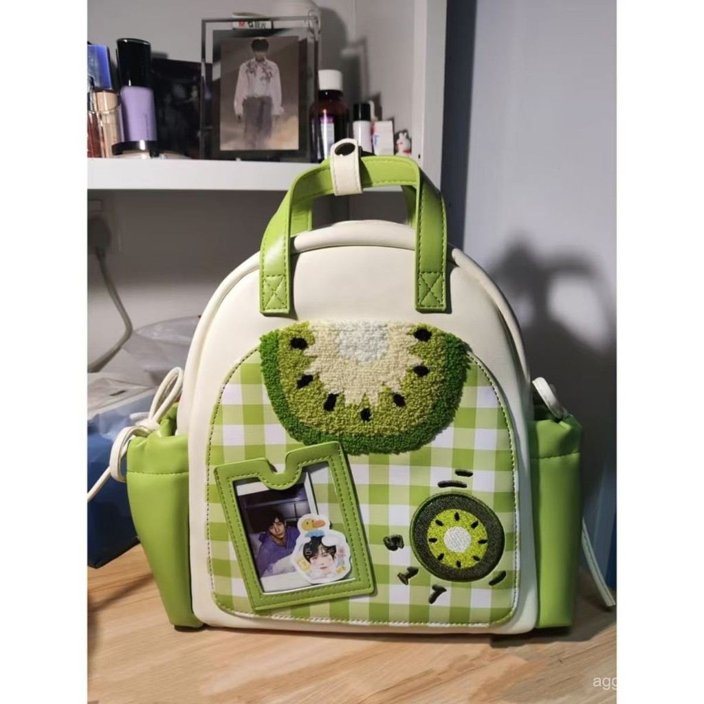 Tas Ransel Kulit Mini Kiwi Lucu Tas Gendong Cewek Sekolah Backpack/Tas Punggung Ins Style Aesthetic