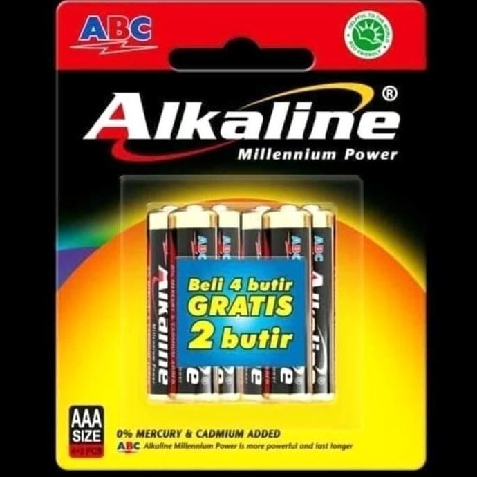 Baterai Alkaline ABC AAA A3 Kecil Batere Battery ABC Batere AAA Isi 6