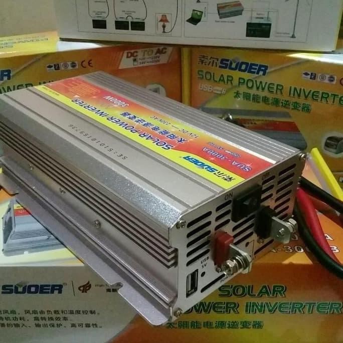 TERBARU - Solar Power Inverter SUOER 3000 Watt 3000watt 3000w 12V DC ke 220AC
