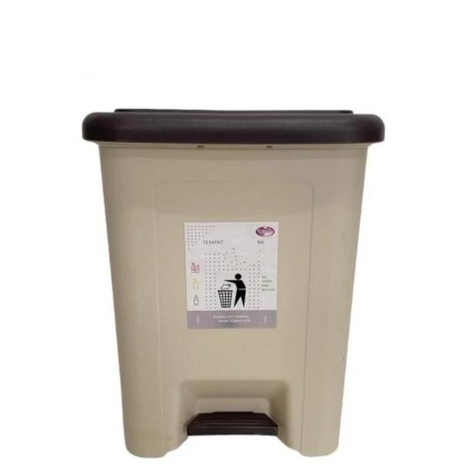 Tempat Sampah Bulat Injak 20 Liter Abu/Tong Sampah Injak/Dustbin Mpw